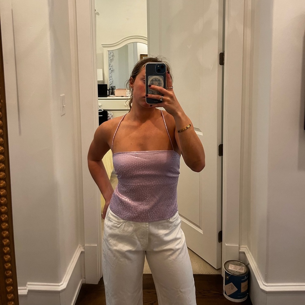 Hey Babe purple satin top